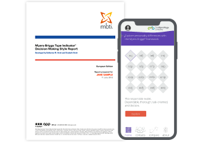 MBTI<sup>®</sup> Decision Making Style Report + Myers-Briggs<sup>®</sup> App