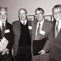 James Jenkins, Harrison Gough, John Holland, and Paul Meehl. Photo by Dianna Watters, http://cla.umn.edu/news/clatoday/winter2001-02/words_images.php