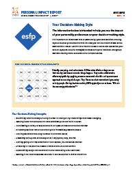 MBTI® Step I™ Personal Impact Report (Form M) - Reported Type