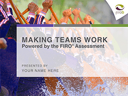 Making Teams Work Powered by the FIRO® Assessment