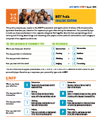 MBTI® Profile, College Edition (Form M)