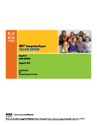 MBTI® Interpretive Report, College Edition (Form M)
