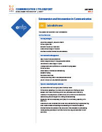 MBTI® Step I™ Communication Style Report  (Form M)