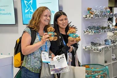 Flair Bear pals at ATD 2025