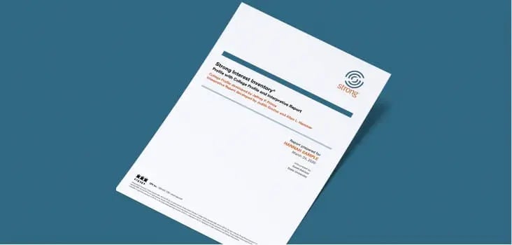          Strong Profile + College Profile + Interpretive Report     